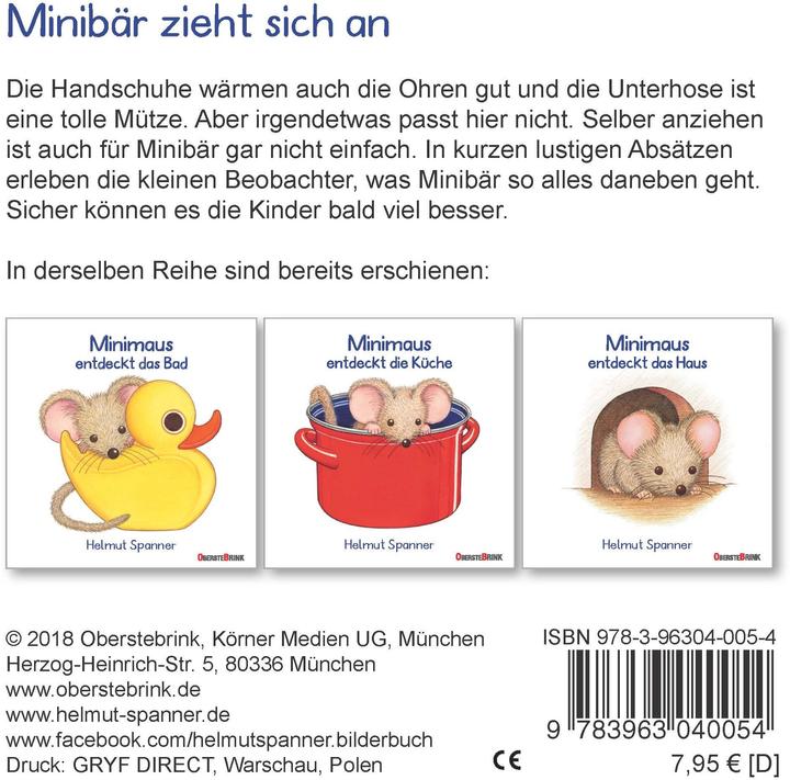 Produktbild Minibär zieht sich an (Deutsch)
