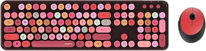 Produktbild Philips MOFII Sweet Wireless 2.4G full layout keyboard and black optical mouse with multi-colored design but