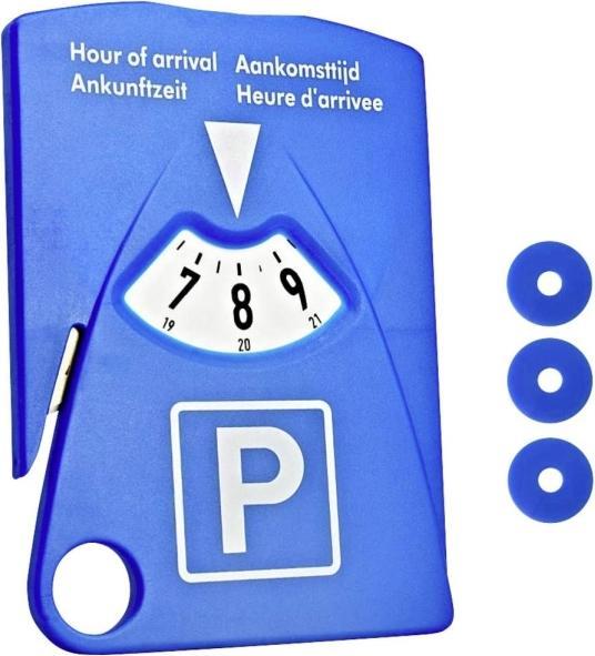 Actual product image IWH 7417 Parking disc 153 mm x 100 mm x 4 mm with ice scraper, with chip for shopping