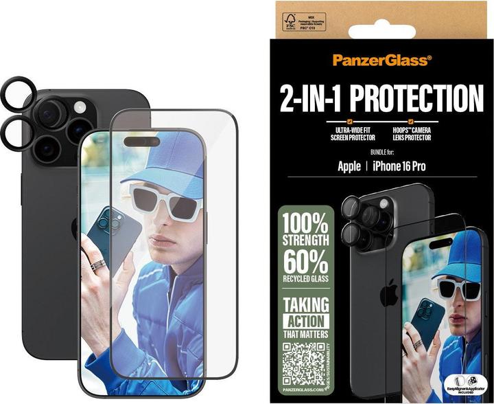 Actual product image PanzerGlass 2-in-1 Bundle (1 Piece, Apple iPhone 16 Pro)