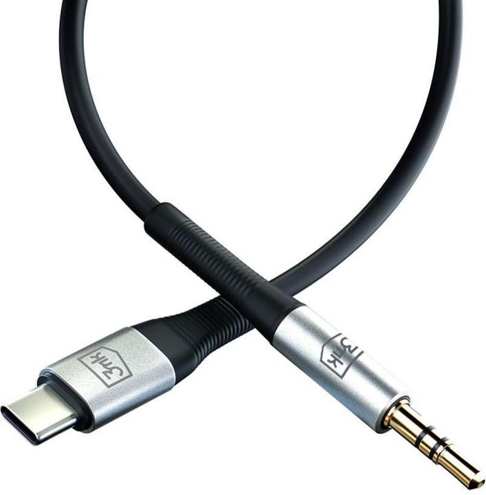 Actual product image 3MK USB C — 3.5mm Klinke (1 m, 3.5mm jack (AUX))