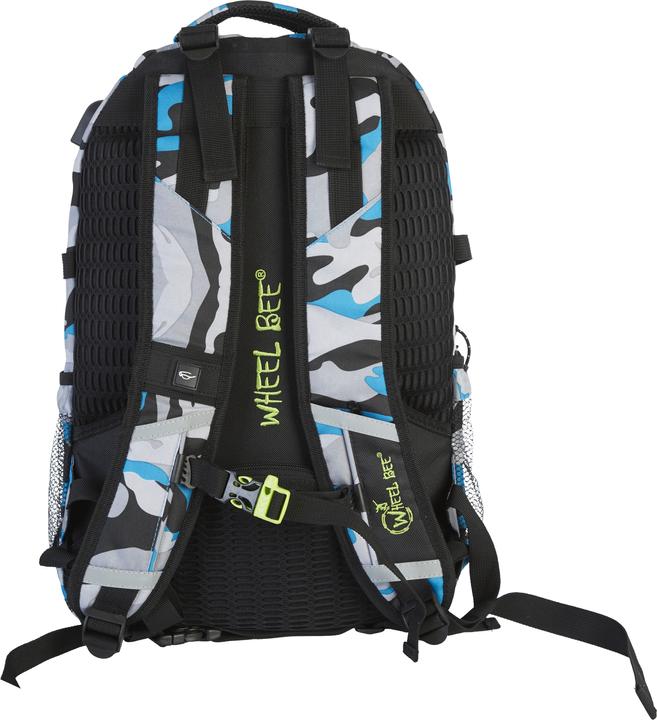 Actual product image Wheel Bee Backpack Gen. Z Blue Generation Z Camouflage Blue, 46x32x20 cm, B. 2xCR2032 incl.
