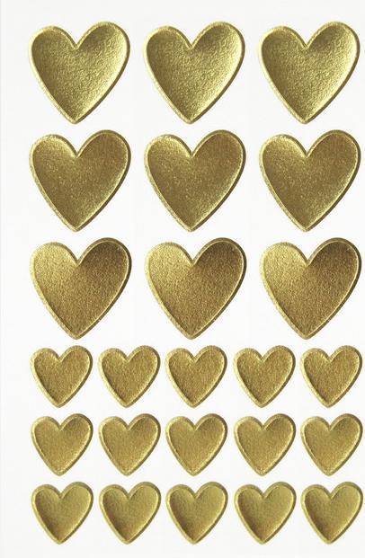 Produktbild Artoz Sticker Herzen gold