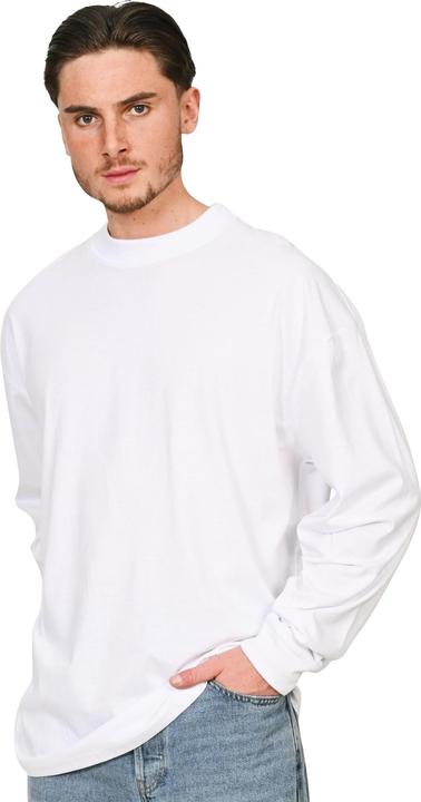 Actual product image Casual Classics Unisex Adult Extended Neckline Tall Oversized Long-Sleeved T-Shirt (XL)