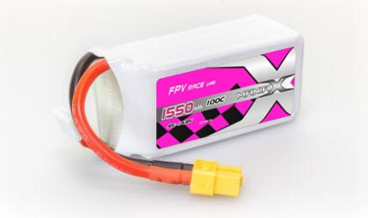 Immagine prodotto ManiaX 100C FPV eXtreme 14.8V 1550mAh 100C XT60 (14.80 V, 1550 mAh)