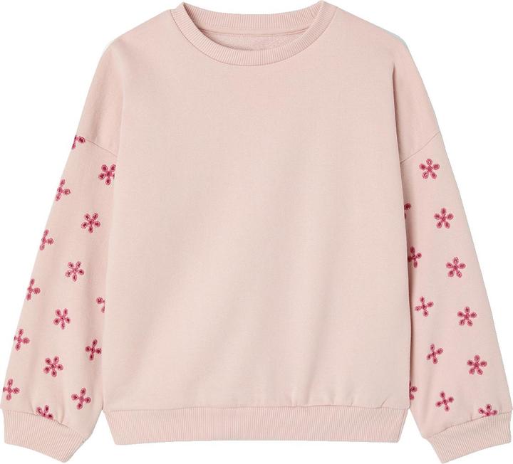 Vertbaudet Mädchen Sweatshirt mit Lochmuster, Recycling-Polyester