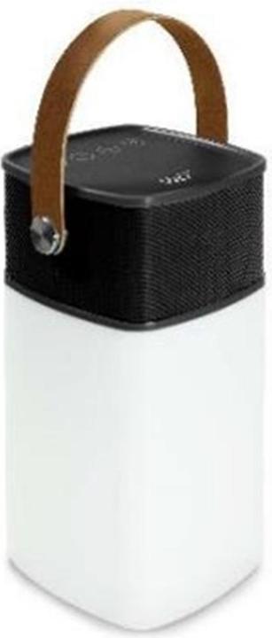 Actual product image Easy Life Bluetooth speaker with LED light. 10.3x9.5x19 cm black (6 h, Rechargeable battery operated)