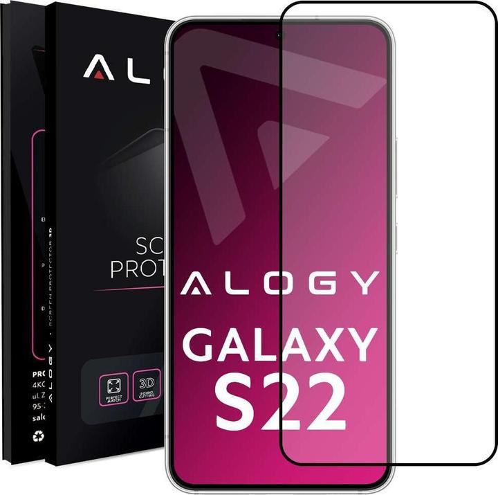 Actual product image Alogy Tempered glass for Full Glue case, suitable for Samsung Galaxy S22 Black (1 Piece, Samsung Galaxy S22+)