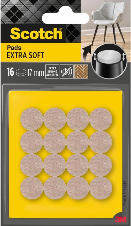 Actual product image Scotch Extra soft round felt glides (Felt gliders, 16 Piece)