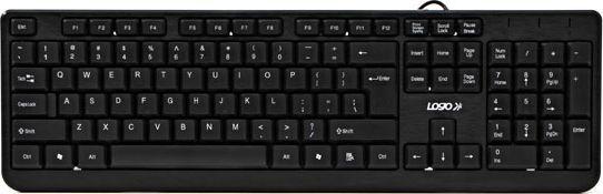 Actual product image Logo type cut US keyboard, black US (Cut US) (US, Cable)