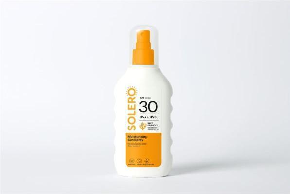 Actual product image Solero Sonnenspray feuchtigk SPF30 200ml (Sun spray, SPF 30, 200 ml)