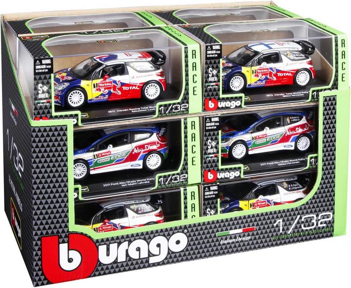 Actual product image Bburago 1:32 Rally car, assorted.