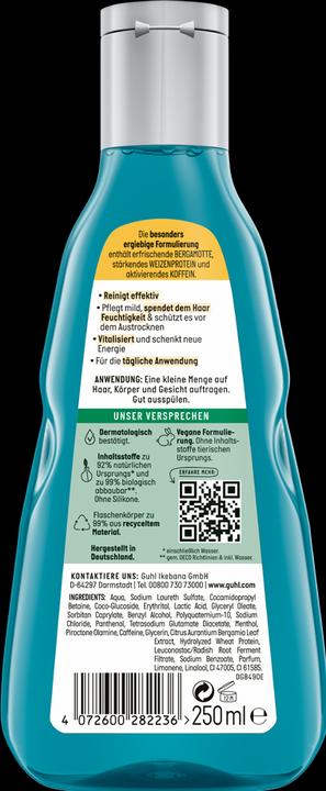 Produktbild Guhl Men 3in1 Shampoo Frische & Pflege (250 ml, Flüssiges Shampoo)