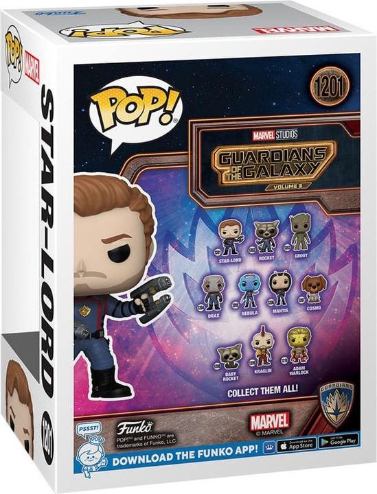 Image du produit Funko POP! Movies Marvel Les Gardiens de la Galaxie Volume 3 Star-Lord Edition Limitée Phosphorescente