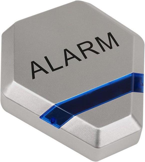 Actual product image Maclean DC3200S CE DC3200S Fake Alarm Siren System Dummy 3x LED solar, sidabrinis