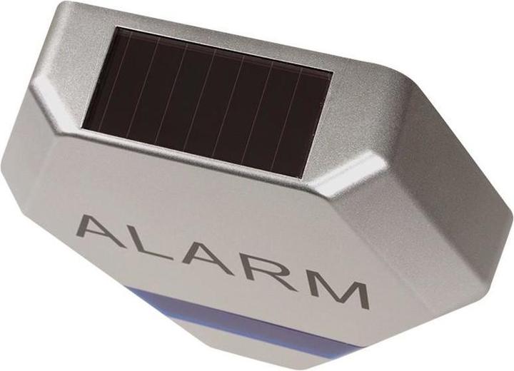 Actual product image Maclean DC3200S CE DC3200S Fake Alarm Siren System Dummy 3x LED solar, sidabrinis