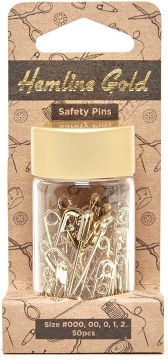 Actual product image Hemline Gold Safety pins