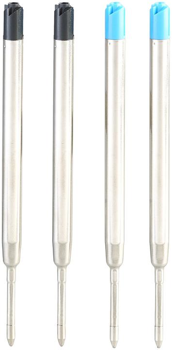 Actual product image Pearl High quality retractable biros in gift box with 4 refills (Black)