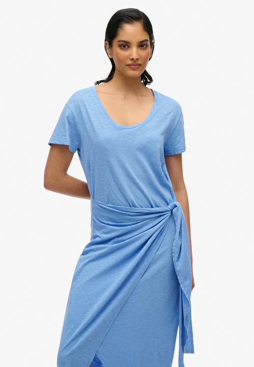 Produktbild Superdry SLUB MIDI WRAP DRESS Dames Jurk (14)