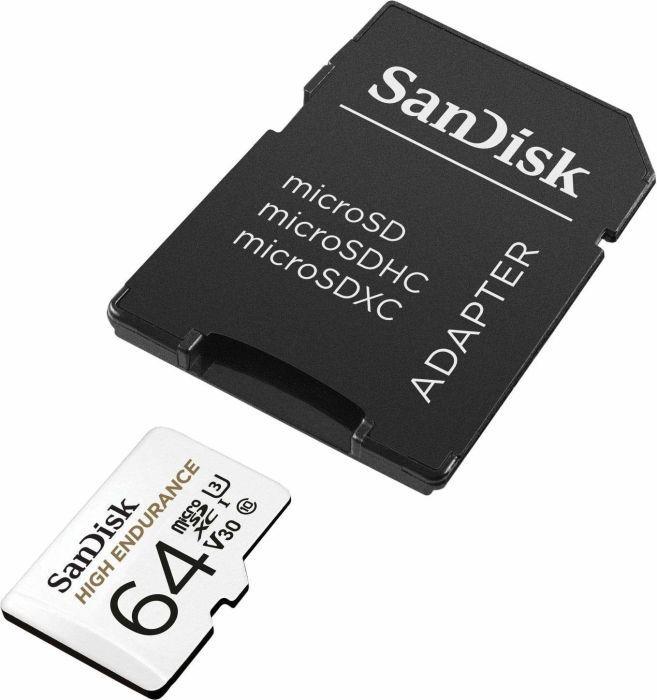 Image du produit SanDisk 64GB Micro SDHC Card su adapteriu (64 Go, microSDXC, U1, UHS-I)