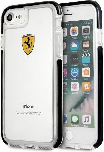 Actual product image Ferrari hard case FEGLHCP7BK iPhone 7/8 SE2020 shockproof transparent black (Apple iPhone 7)