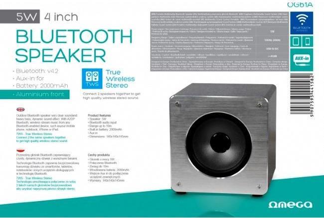 Actual product image Omega OG61A silver speaker (11 h, Rechargeable battery operated)
