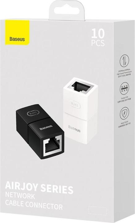 Actual product image Baseus Network coupler Ethernet RJ-45 cable connector AirJoy Series 10 pcs - black (Network coupling)