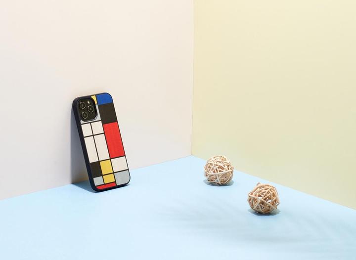Produktbild Man.Wand &WOOD case for iPhone 12/12 Pro mondrian wood juodas (Apple iPhone 12)