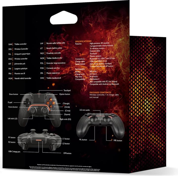 Produktbild Deltaco Gaming Wireless PS4 & PC Controller (PS4, Android, PC)