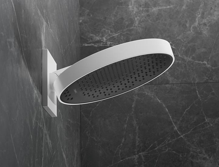 Immagine prodotto hansgrohe Soffione Rainfinity a 3 getti con braccio doccia : Colore - Bianco opaco (3 Tipi di raggi, 28.10 l/min)