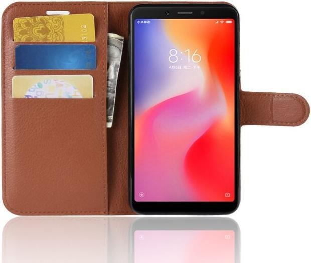 Actual product image MU Classic Litchi Leather Bookcover Series (Xiaomi Redmi 6)