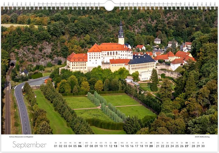 Produktbild Kalender Sachsen von oben 2026 - Luftaufnahmen (45 x 30 cm, Deutsch)