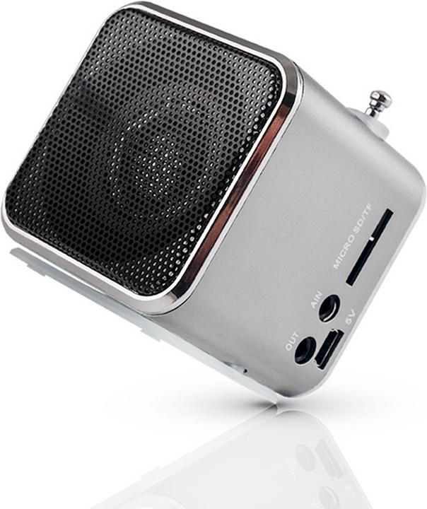 Actual product image Setty Speaker Forever FOREVER Speaker Z RADIEM MF-100 Silver - zakupy dla firm - 43886720 (6 h, Rechargeable battery operated)
