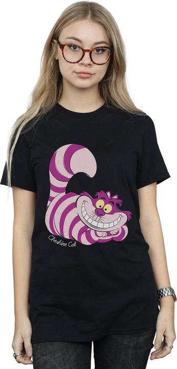 Actual product image Alice In Wonderland Womens/Ladies Cheshire Cat Boyfriend T-Shirt (M)
