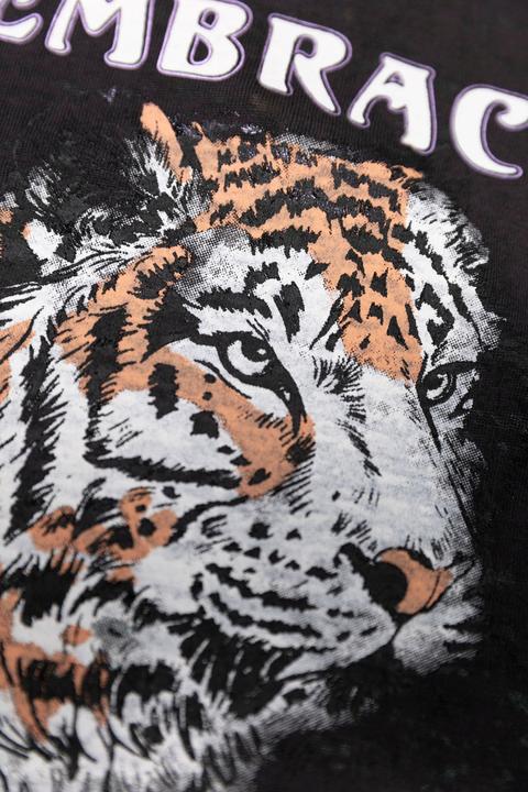 Produktbild Garcia Dunkeles T Shirt mit Print im Brustbereich (176)