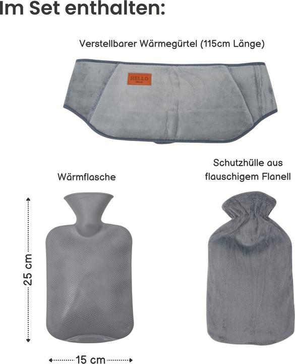 Image du produit Hermex Kit ceinture et bouillotte Chauffe-mains Chauffe-ventre Bouillotte (0.60 l)