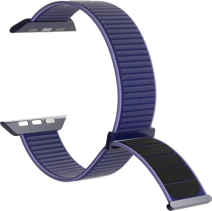 Immagine prodotto Puro Nylon Sport - Pasek per Apple Watch 42/44/45/49 mm (Granatowy) (45 mm, 44 mm, 42 mm, 49 mm, Metallo, Nylon)