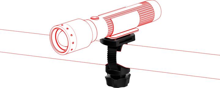 Actual product image Ledlenser Universal Mounting Bracket Type E Black Box