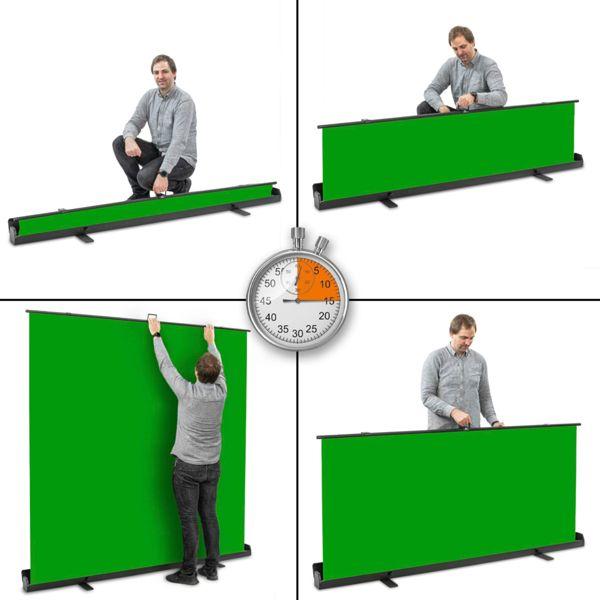 Immagine prodotto Walimex pro Pannello roll-up sfondo verde 210x220 (220 cm, 220 cm)