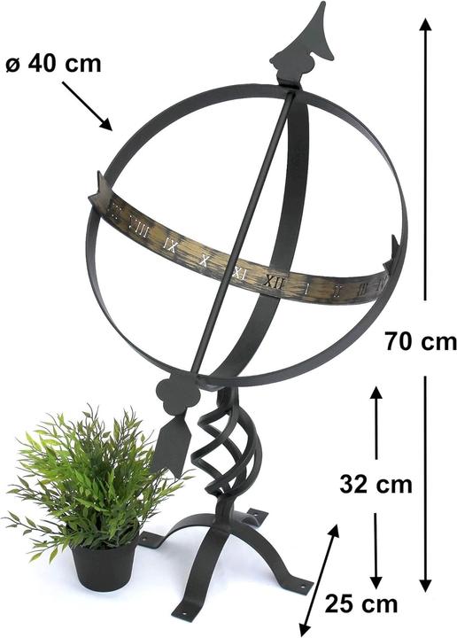 Produktbild DanDiBo Sonnenuhr Schwarz (40 cm)