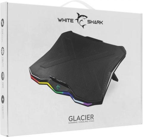 Produktbild White Shark Cooling stand for laptop Glacier, up to 17.3 ", 1 silent fan, RGB backlight