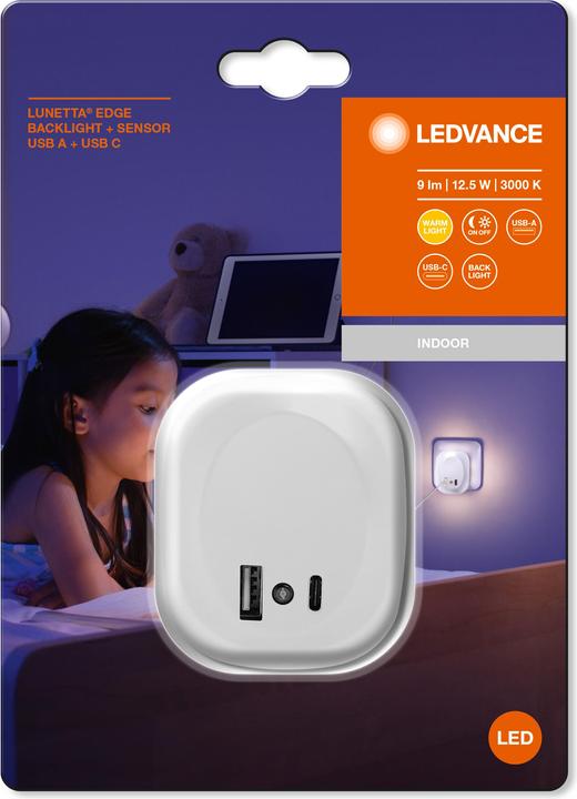 Actual product image Ledvance Lunetta Edge USB A&C