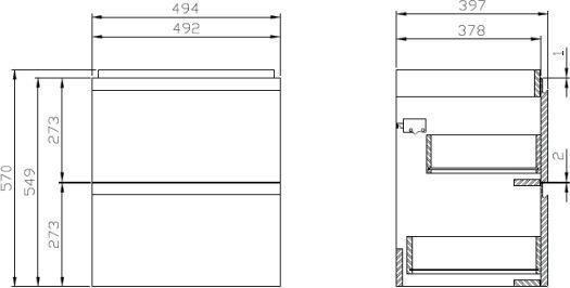 Produktbild Cersanit Moduo (397 mm, 494 mm)