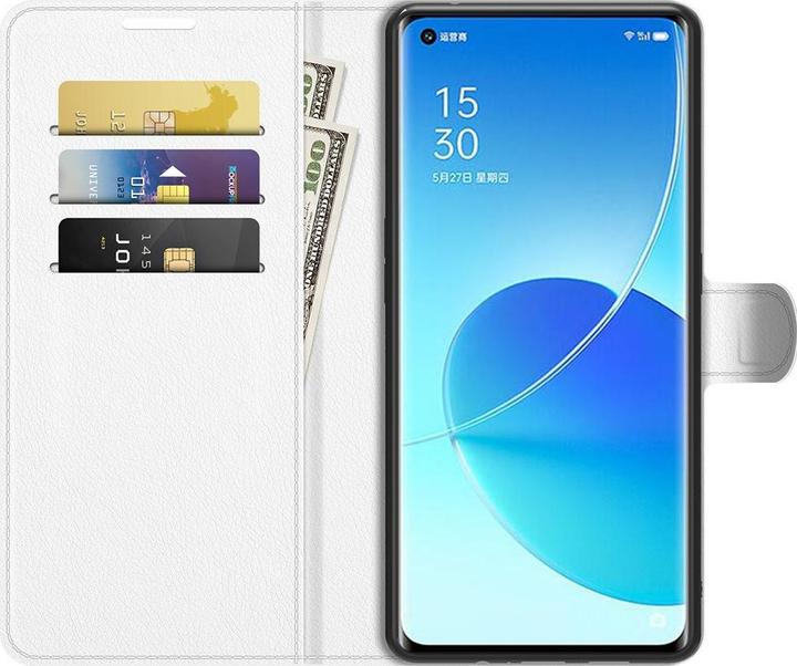 Produktbild Cover-Discount OPPO Reno6 Pro - Leder Etui Hülle weiss (Oppo Reno 6 Pro 5G)
