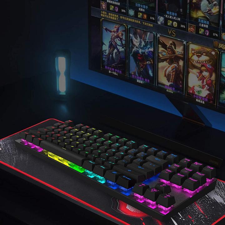 Actual product image Motospeed CK82 TKL mechanical keyboard with RGB (US, Red switch) (US, Cable)
