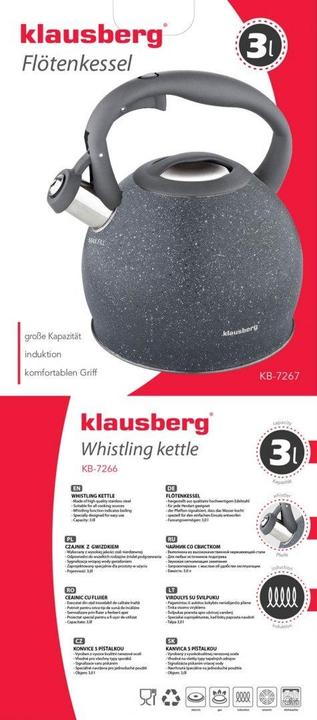 Image du produit Klausberg Kettle With Whistle 3l Kb-7267 Marble (3 l)