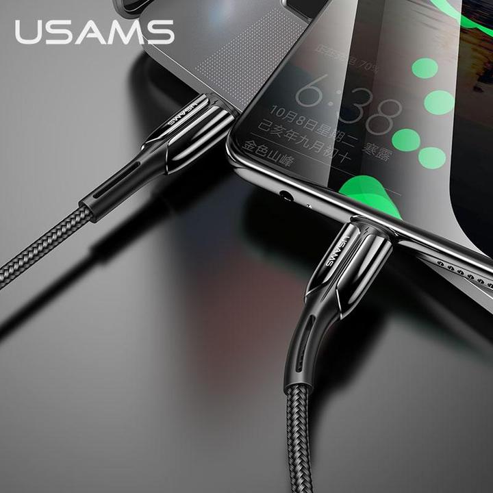 Actual product image Usams U43 USB-C to USB-C fast charging cable 100W, Black (1.20 m, USB 3.2, 100 W)