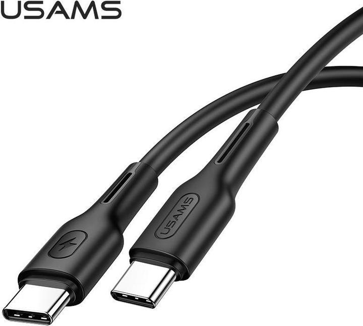 Actual product image Usams U43 USB-C to USB-C fast charging cable 100W, Black (1.20 m, USB 3.2, 100 W)