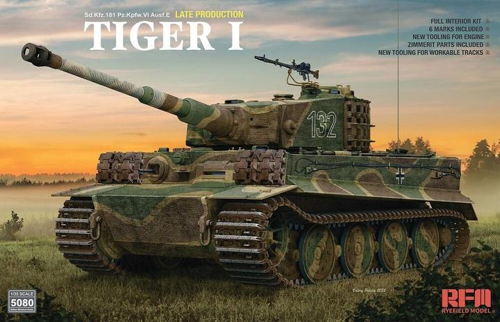 Actual product image Rye Field Model Tiger I Late Production w/Full interior & Zimmerit