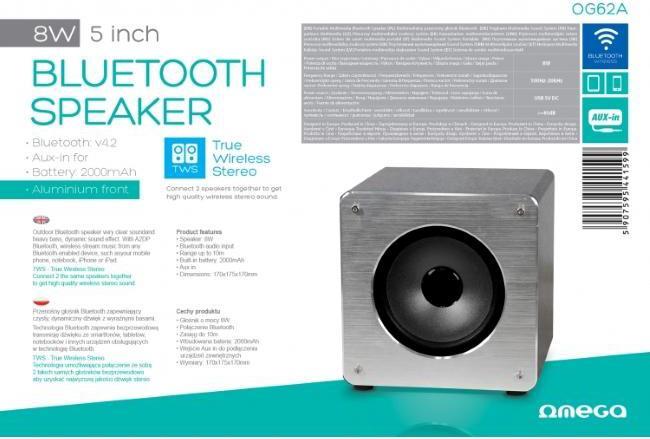 Produktbild Omega OG62A silver speaker (5 h, Akkubetrieb)